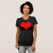 rood_hart_on_zwart_veld t-shirt (Voorkant volledig)