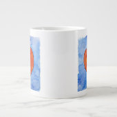 Rood hart op blauw 2011 grote koffiekop (Voorkant)