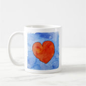 Rood hart op blauw 2011 koffiemok (Links)