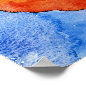 Rood hart op blauw 2011 poster (Hoek)