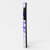 Rood hart op blauwe achtergrond Case-Mate iPhone case (Achterkant/links)