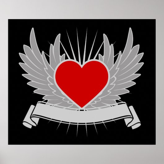 Rood hart poster (Voorkant)