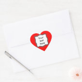 Rood hart print hart sticker (Envelop)