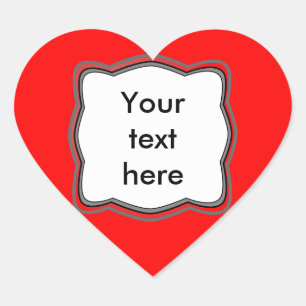 Rood hart print sticker
