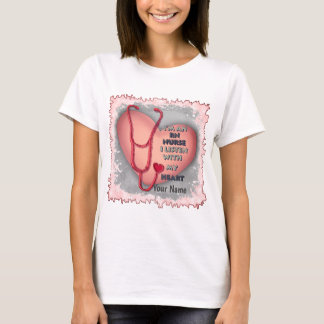 Rood Hart RN Geregistreerde Verpleegkundige T-shirt