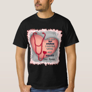 Rood Hart RN Geregistreerde Verpleegkundige T-shirt