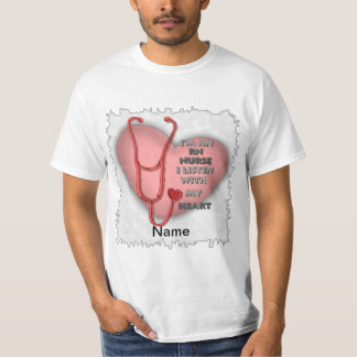 Rood Hart RN Verpleegkundige T-shirt