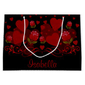 Rood hart, rode rozen voor Valentijnsdag Groot Cadeauzakje (Voorkant)