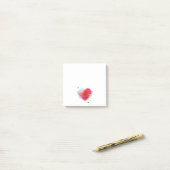Rood hart romantische liefdesruimteplaneet hart post-it® notes (Op bureau)