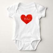 Rood hart romper (Voorkant)