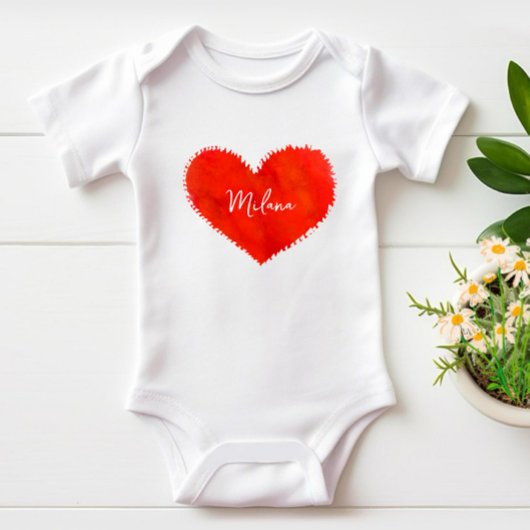 Rood hart romper