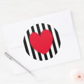 Rood hart ronde sticker (Envelop)