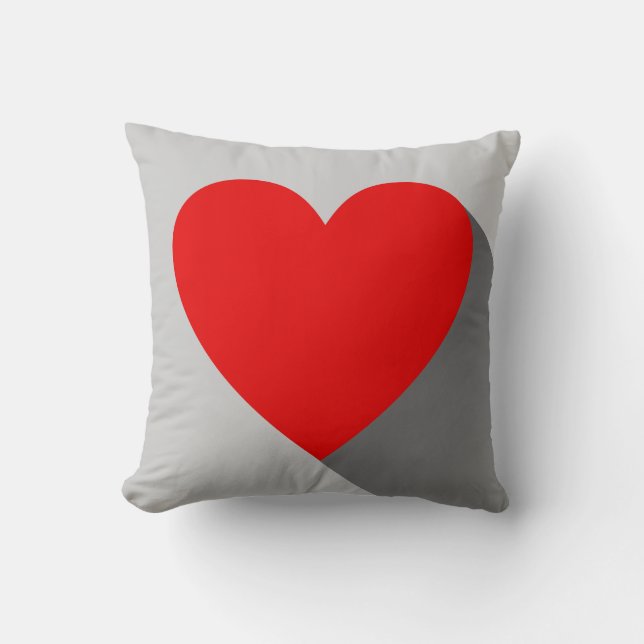 Rood hart Sierkussen (Voorkant)