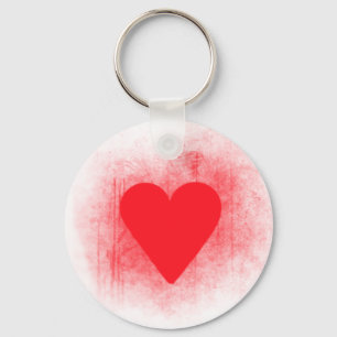Rood hart sleutelhanger