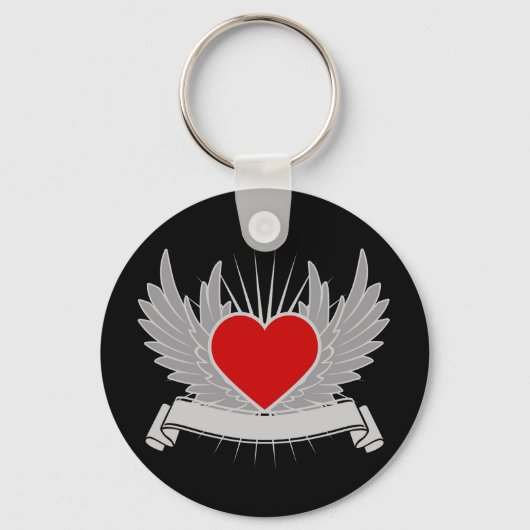 Rood hart sleutelhanger (Voorkant)