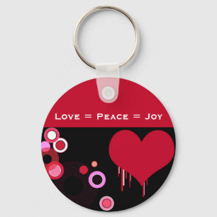 Rood hart sleutelhanger