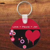 Rood hart sleutelhanger (Voorkant)