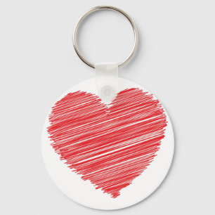 Rood hart sleutelhanger