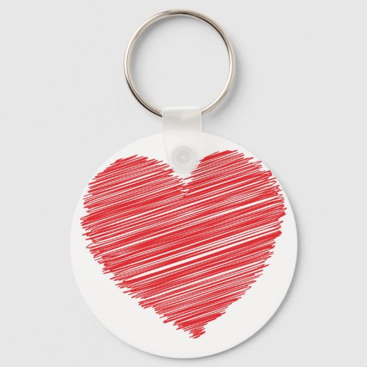 Rood hart sleutelhanger (Voorkant)