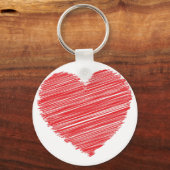 Rood hart sleutelhanger (Voorkant)