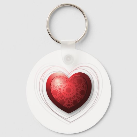Rood hart, sleutelhanger (Voorkant)