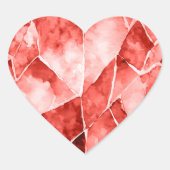 Rood Hart Sticker (Voorkant)