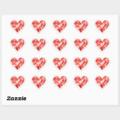 Rood hart sticker (Vel)