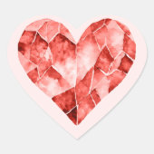Rood hart sticker (Voorkant)