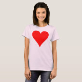 rood hart t-shirt (Voorkant volledig)