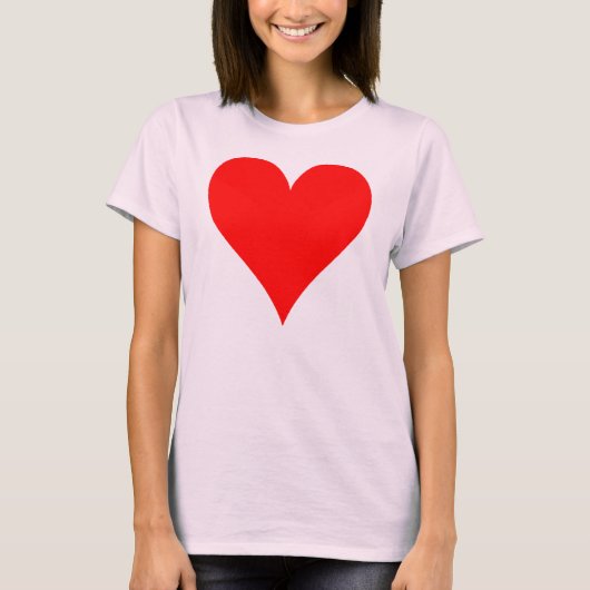 rood hart t-shirt (Voorkant)