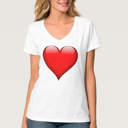 Rood hart t-shirt (Voorkant)