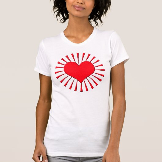 Rood hart t-shirt (Voorkant)