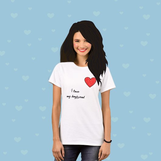 Rood hart t-shirt