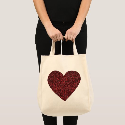  rood hart tote bag (Voorkant (product))