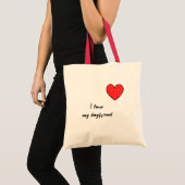 Rood hart tote bag (Voorkant (product))