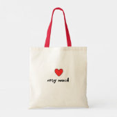 Rood hart tote bag (Achterkant)