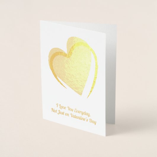 Rood hart, Valentijn Folie Kaarten (Voorkant)