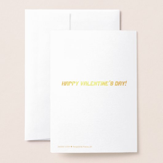 Rood hart, Valentijn Folie Kaarten (Met envelop)