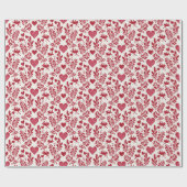 Rood hart Valentijn omwikkelingspatroon papier (Vlak)