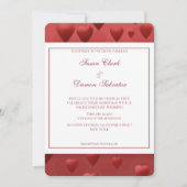Rood hart Valentijnse uitnodiging voor huwelijksda (Voorkant)