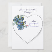 ROOD HART & VERGEET MIJ NIET MONOGRAM Blauw Wit Kaart (Achterkant)