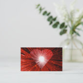 Rood hart visitekaartje wit (Staand voorkant)