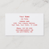 Rood hart visitekaartje wit (Achterkant)