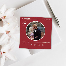 Rood hart voor altijd liefde foto Valentijnsdag Feestdagenkaart