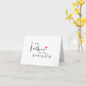 Rood hart voor mijn vader op mijn trouwdag kaart (Gele Bloem)