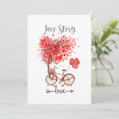 rood hart voor mijn valentijn bedankkaart (Staand voorkant)