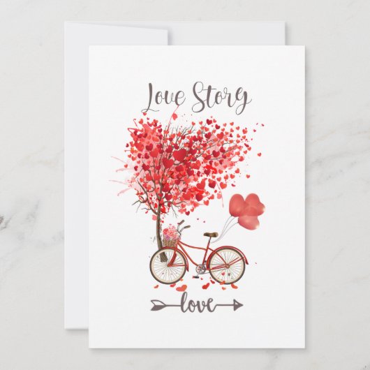 rood hart voor mijn valentijn bedankkaart (Achterkant)