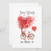 rood hart voor mijn valentijn bedankkaart (Voorkant / Achterkant)