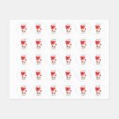 Rood hart voor mijn valentijn labels (Vel)