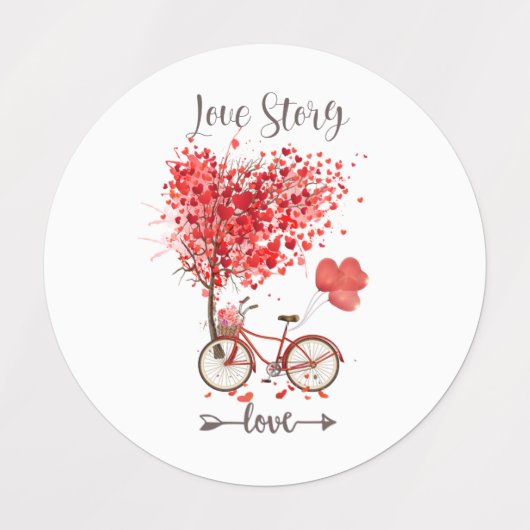 Rood hart voor mijn valentijn labels (Design 2)